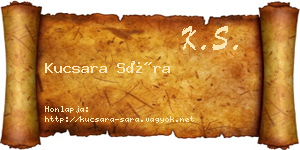 Kucsara Sára névjegykártya